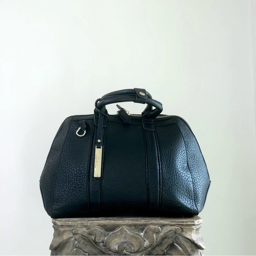 Kenzie Bag Black Tote Shoulder Gold-Tone Faux Leather Strap Medium Crossbody - Picture 3 of 16